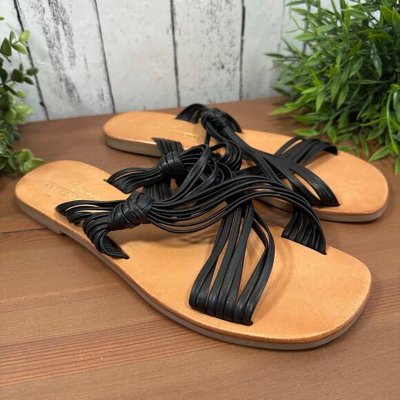 Anthropologie Matisse Mystic Criss Cross Leather Sandals Size 9 - Picture 2 of 8